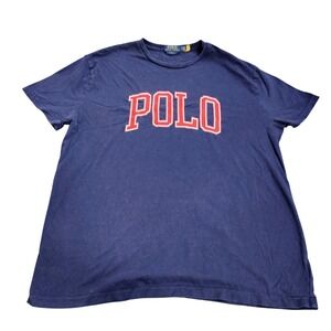 Polo Ralph Lauren Mens Classic Fit Navy Blue Graphic Logo T-Shirt Medium